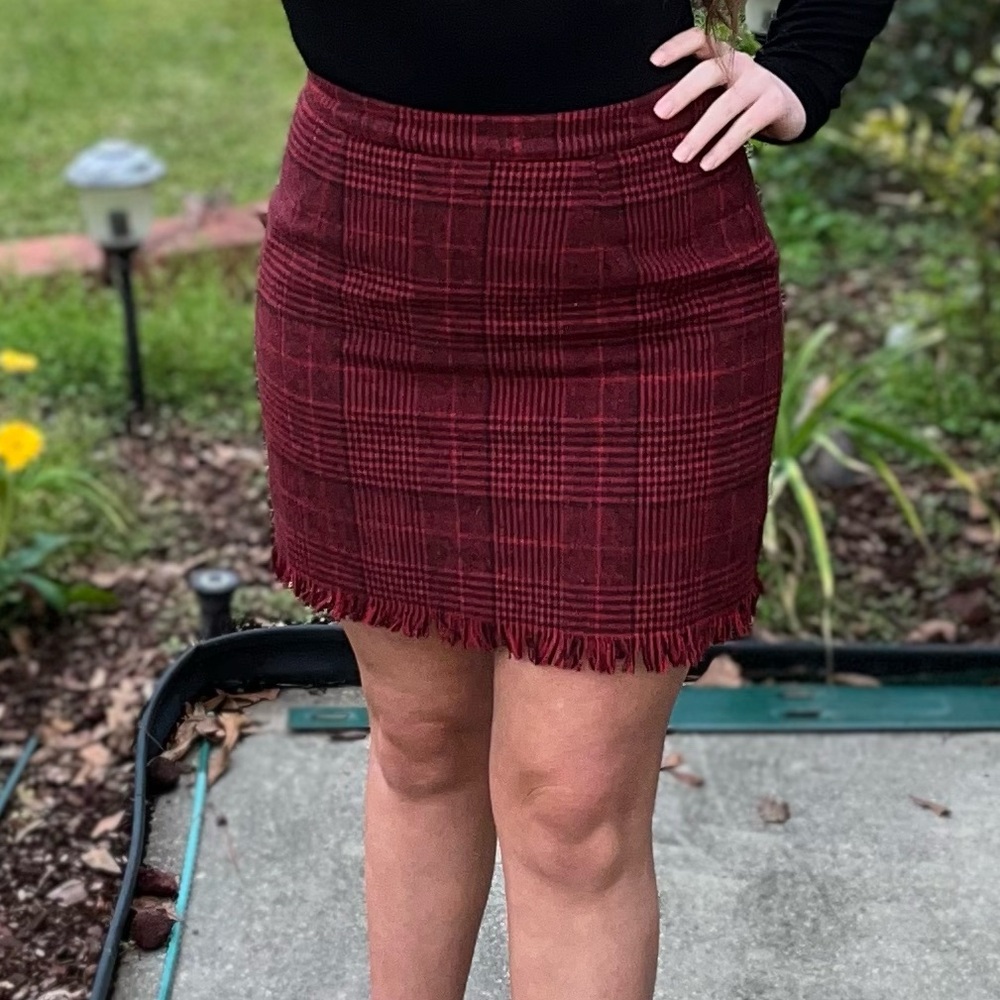 Elegant Burgundy Skirt